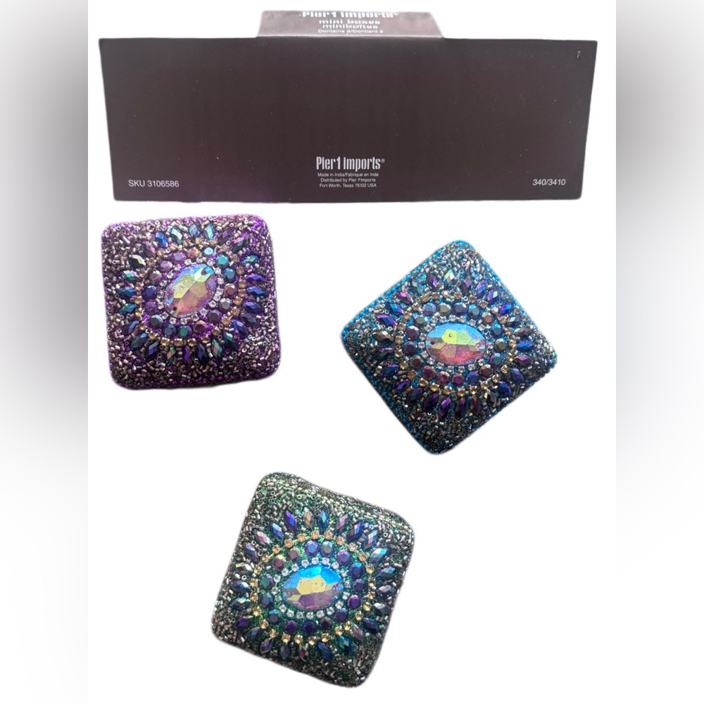 Pier 1 Purple and Blue Beaded Accents